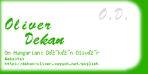 oliver dekan business card